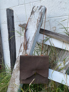 Brown Leather Crossbody Purse