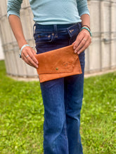 Load image into Gallery viewer, Brown Leather Clutch Purse