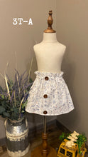 Load image into Gallery viewer, White Forest Animal Little Girl Skirt