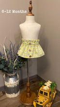 Load image into Gallery viewer, Yellow Floral Little Girl Skirt