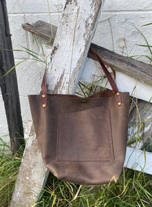 Brown Leather Tote Bag