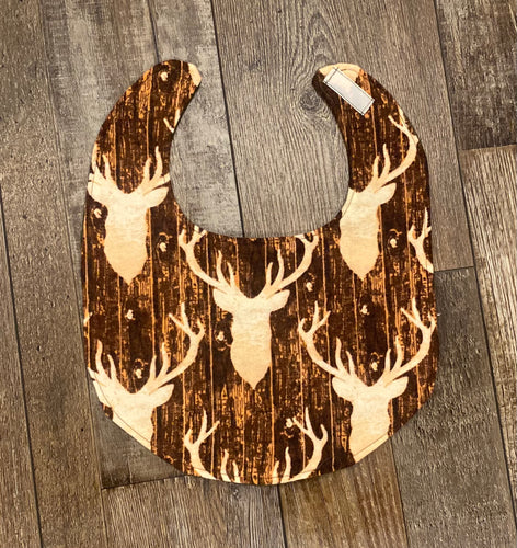 Flannel Buck Baby Bib