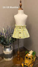Load image into Gallery viewer, Yellow Floral Little Girl Skirt