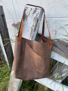 Brown Leather Tote Bag