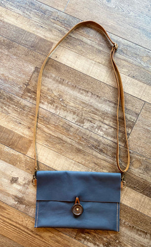 Blue Leather Purse