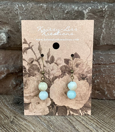 Light Blue Bead Earrings